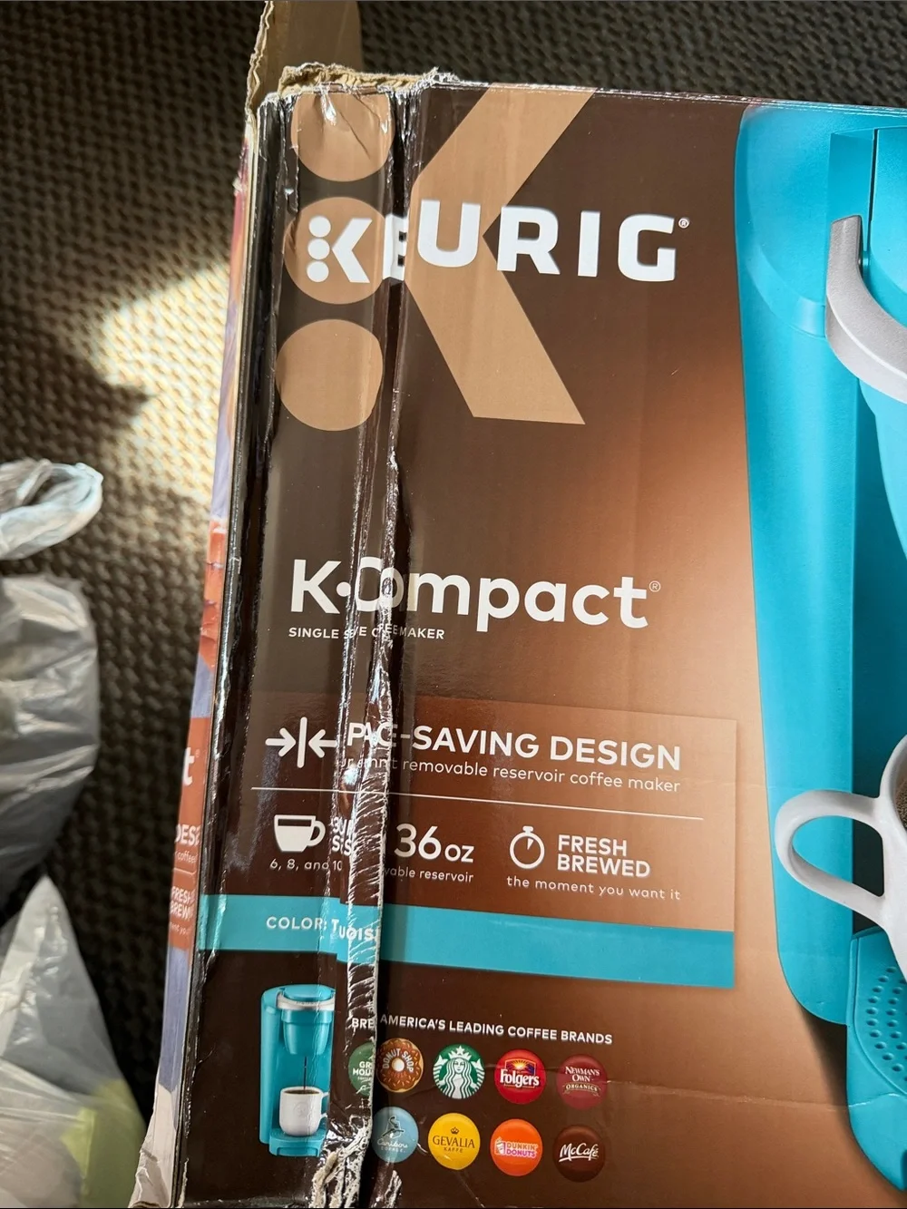 Brand New Keurig Single Serve Coffee Maker in Turquoise Blue